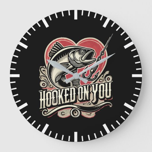 Grande Horloge Ronde Hooked On You - Saint Valentin Pêche (Recto)