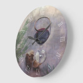 Grande Horloge Ronde Horaire du vin et des herbes d'ail (Angle)