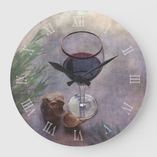 Grande Horloge Ronde Horaire du vin et des herbes d'ail (Recto)