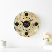 Grande Horloge Ronde Horaires murales modernes en marbre (Maison)