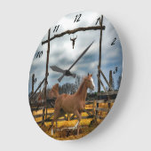 GRANDE HORLOGE RONDE HORSE LARGE CLOCK (Angle)