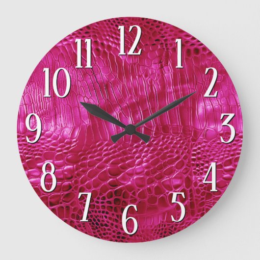 Grande Horloge Ronde Hot Pink Faux Leather (Recto)