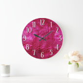 Grande Horloge Ronde Hot Pink Faux Leather (Maison)
