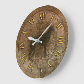 Grande Horloge Ronde Hound de Scottish (Angle)