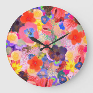 Grande Horloge Ronde Huiles de fleurs