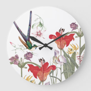 Grande Horloge Ronde Hummingbird Bird