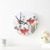 Grande Horloge Ronde Hummingbird Bird (Maison)