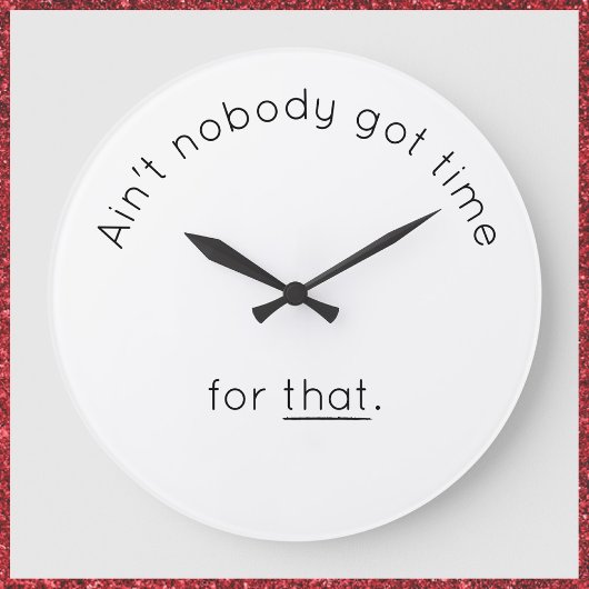 Grande Horloge Ronde Humorous Wall