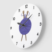 Grande Horloge Ronde Humour tricot (Angle)