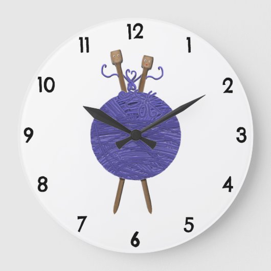 Grande Horloge Ronde Humour tricot (Recto)
