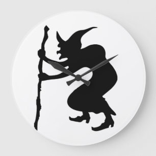 GRANDE HORLOGE RONDE HUNCHBACK HALLOWEEN WITCH