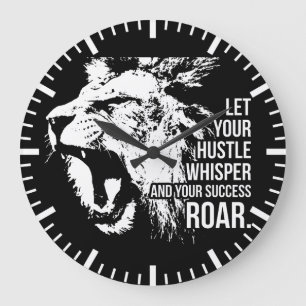 Grande Horloge Ronde Hustère et succès - Travailler dur - Motivation Li