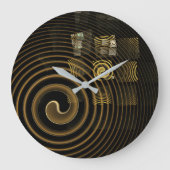 Grande Horloge Ronde Hypnose Abstrait Art Round (Recto)