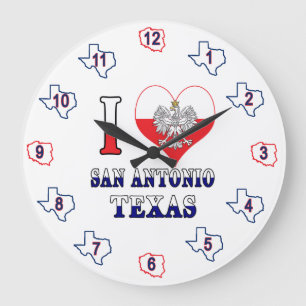 Grande Horloge Ronde I Heart Love San Antonio Texas