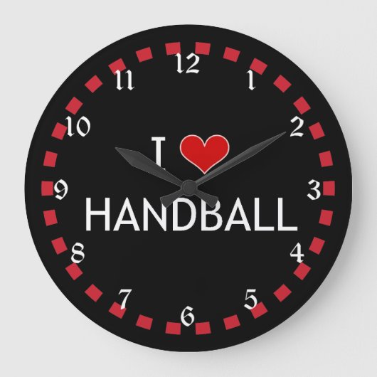 Grande Horloge Ronde I Love Handball (Recto)