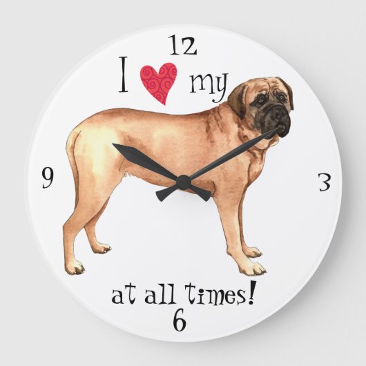 Grande Horloge Ronde I Love my mastiff (Recto)