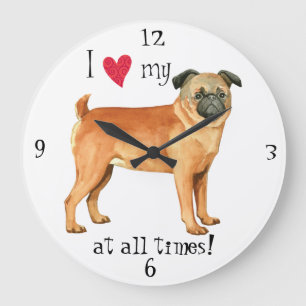 Grande Horloge Ronde I Love my Petit Brabancon