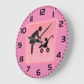 Grande Horloge Ronde Icône Mère Et Enfant (Angle)