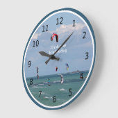 Grande Horloge Ronde I'd rather be kite boarding, personalized (Angle)