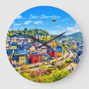 Grande Horloge Ronde Idar-Oberstein, Allemagne - Ville Colorée