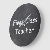 Grande Horloge Ronde Idée cadeau Chalkboard Design pour enseignant de p (Angle)