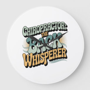 Grande Horloge Ronde Idée de cadeau pour chiropracteur, chuchoteur de d