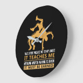 Grande Horloge Ronde IL DOIT ÊTRE GARDÉ lutte (Angle)