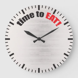 Grande Horloge Ronde Il Est Temps De Manger ! Bâtiment du corps