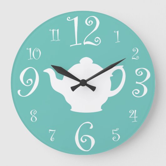 Grande Horloge Ronde Il est toujours temps pour le thé dans notre cuisi (Recto)