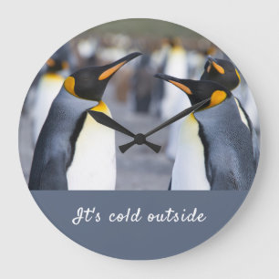 Grande Horloge Ronde Il fait froid à l'extérieur de King Penguin photo