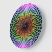 Grande Horloge Ronde Illusion optique de fractale (Angle)