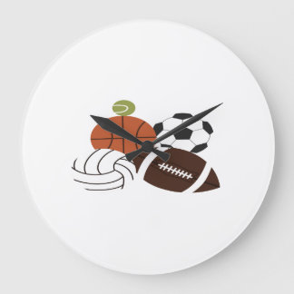 Grande Horloge Ronde illustration de balle de sport