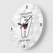 Grande Horloge Ronde Illustration de Teeth (Angle)