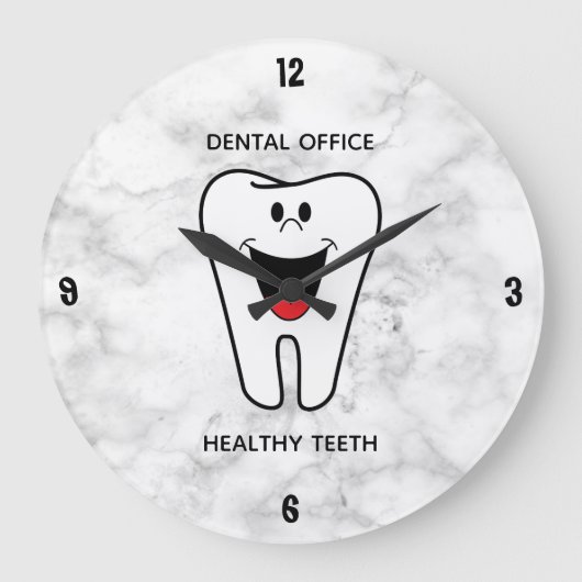 Grande Horloge Ronde Illustration de Teeth (Recto)