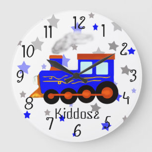 Grande Horloge Ronde Illustration du vieux train