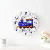 Grande Horloge Ronde Illustration du vieux train (Maison)