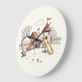 Grande Horloge Ronde Illustration - playground (Angle)