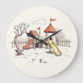 Grande Horloge Ronde Illustration - playground (Recto)