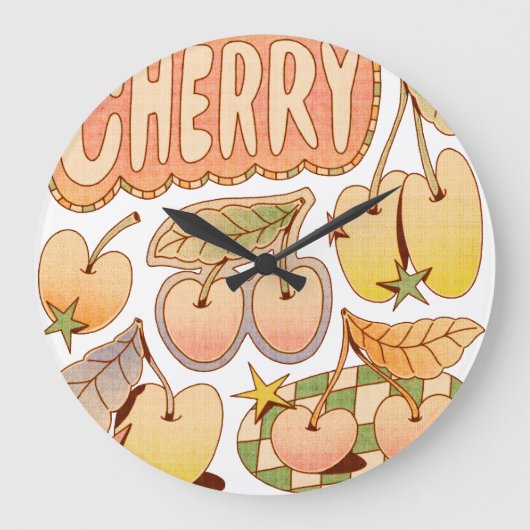 Grande Horloge Ronde Illustrations Cherry / Cherry (Recto)