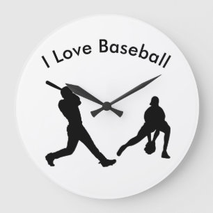 Grande Horloge Ronde Image de baseball pour l'horloge ronde (grande) mu