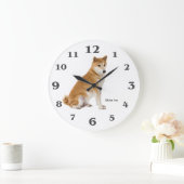 Grande Horloge Ronde Image de chien pour l'horloge murale ronde (grande (Maison)