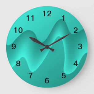 Grande Horloge Ronde Image de conception d'abrégé sur Teal