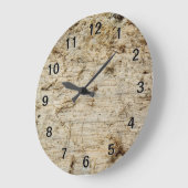 Grande Horloge Ronde Image de Driftwood. (Angle)