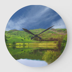 Grande Horloge Ronde Image de Lake District pour l'horloge à mur rond
