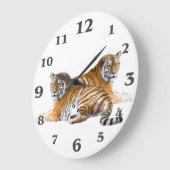 Grande Horloge Ronde Image de tigre pour l'horloge ronde à grand mur (Angle)
