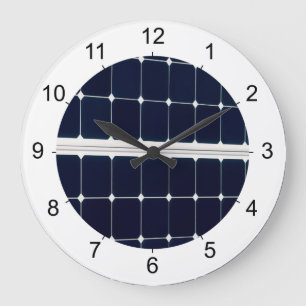 Grande Horloge Ronde Image du panneau d'alimentation solaire