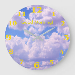 Grande Horloge Ronde Image nuages pour l'horloge ronde à grand mur