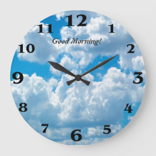 Grande Horloge Ronde Image nuages pour l'horloge ronde à grand mur