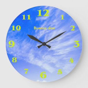 Grande Horloge Ronde Image nuages pour l'horloge ronde à grand mur