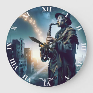 Grande Horloge Ronde Imaginaire mignonne City Music Man